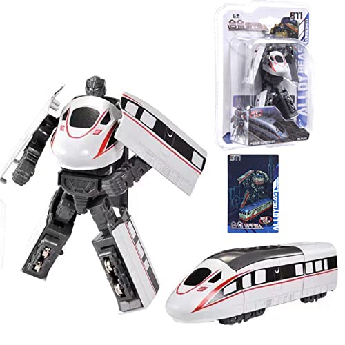 Giftik Train Transformer Robot Toys, Retro Train High-Speed Rail Deformation Robot Action Figure Toys for Adult Children Boys Girls (White) von Giftik