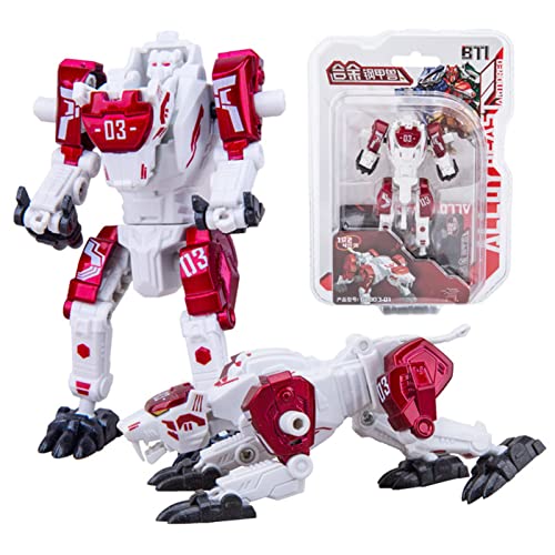 Giftik Transforming Animal Robot Toys, Deformed Alloy Dinosaur Wolf Tiger Lion Leopard Animals Action Figures Toys (Tiger (1PC)) von Giftik