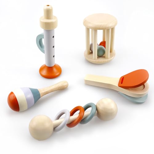 Baby Spielzeug 3 6 9 18 Monate: Montessori Holzspielzeug für Baby Geschenk 1 2 Jahre Mädchen Junge Kinder Musikinstrumente Rassel Regenmacher Sensorik Spielzeug ab 3-6-9-12-18-24 Monate Kleinkind Baby Spielzeug 3 6 9 18 Monate: Montessori Holzspielzeug für Baby Geschenk 1 2 Jahre Mädchen Junge Kinder Musikinstrumente Rassel Regenmacher Sensorik Spielzeug ab 3-6-9-12-18-24 Monate Kleinkind von Giftmefine