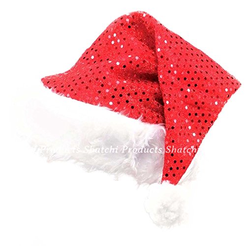 Gifts 4 All Occasions Limited SHATCHI Deluxe Weihnachtsmannmütze mit Pailletten, Kostüm-Zubehör, 2 Stück, rot/weiß, One size Gifts 4 All Occasions Limited SHATCHI Deluxe Weihnachtsmannmütze mit Pailletten, Kostüm-Zubehör, 2 Stück, rot/weiß, One size von SHATCHI