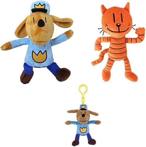 Gifts by We 3 Books Dog Man Geschenkset Trio enthält Hundemann und Petey Stofftier Plüsch und Hund Mann Rucksack Pull (offiziell lizenziertes MerryMakers Dog Man Toys) von Gifts by We 3 Books