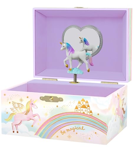 Giggle & Honey Musikalisches Schmuckkästchen für Kinder – Kinderspieluhr mit drehendem Einhorn, Einhorn-Geburtstagsgeschenke für kleine Mädchen, 15,2 x 11,8 x 8,9 cm – Alter 3–10 Giggle & Honey Musikalisches Schmuckkästchen für Kinder – Kinderspieluhr mit drehendem Einhorn, Einhorn-Geburtstagsgeschenke für kleine Mädchen, 15,2 x 11,8 x 8,9 cm – Alter 3–10 von Giggle & Honey
