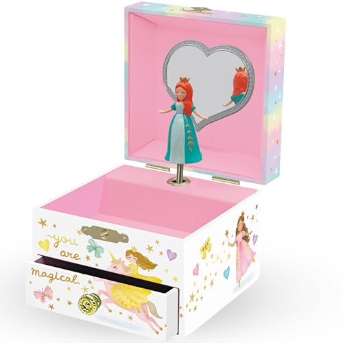 Giggle & Honey Musikalisches Schmuckkästchen für Kinder – Kinderspieluhr mit drehendem Prinzessin, Prinzessin-Geburtstagsgeschenke für kleine Mädchen, 10,8 x 12,1 x 8,9 cm – Alter 3–10 Giggle & Honey Musikalisches Schmuckkästchen für Kinder – Kinderspieluhr mit drehendem Prinzessin, Prinzessin-Geburtstagsgeschenke für kleine Mädchen, 10,8 x 12,1 x 8,9 cm – Alter 3–10 von Giggle & Honey
