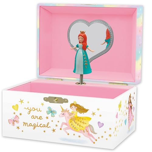 Giggle & Honey Musikalisches Schmuckkästchen für Kinder – Kinderspieluhr mit drehendem Prinzessin, Prinzessin-Geburtstagsgeschenke für kleine Mädchen, 15,2 x 11,8 x 8,9 cm – Alter 3–10 Giggle & Honey Musikalisches Schmuckkästchen für Kinder – Kinderspieluhr mit drehendem Prinzessin, Prinzessin-Geburtstagsgeschenke für kleine Mädchen, 15,2 x 11,8 x 8,9 cm – Alter 3–10 von Giggle & Honey