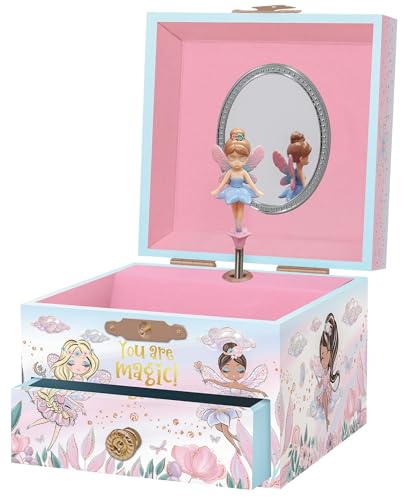Musikalische Feen-Schmuckkiste für Mädchen – Kinderspieluhr, drehende Prinzessin und Spiegel, Prinzessinnengeschenk für Mädchen, Schmuckkästchen, Kindergeburtstagsgeschenk – Alter 3–10, rosa Musikalische Feen-Schmuckkiste für Mädchen – Kinderspieluhr, drehende Prinzessin und Spiegel, Prinzessinnengeschenk für Mädchen, Schmuckkästchen, Kindergeburtstagsgeschenk – Alter 3–10, rosa von Giggle & Honey