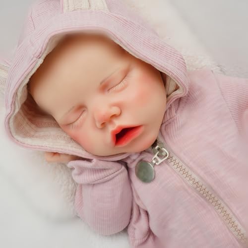 GiggleBabble Realistische Reborn Babypuppe – 43,2 cm Silikon hergestellt & lebensecht – geschätzter Begleiter und ausgezeichnetes Geschenk für Kinder von GiggleBabble