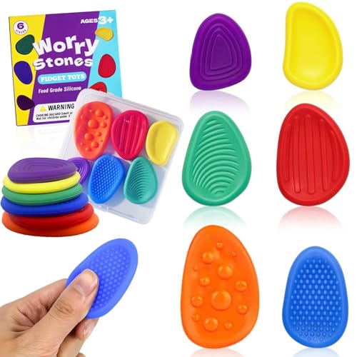 Fidget Toys Sensory Stones 6 Stück, Stressabbau Spielzeug, Sensorik Spielzeug Anti Stress Spielzeug, Sensory Toys, sensorisches Spielzeug Für Stress, Angst, Adhs & Autismus Fidget Toys Sensory Stones 6 Stück, Stressabbau Spielzeug, Sensorik Spielzeug Anti Stress Spielzeug, Sensory Toys, sensorisches Spielzeug Für Stress, Angst, Adhs & Autismus von Giggleye