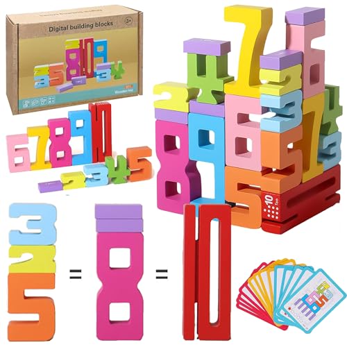 Giggleye Zahlenbausteine, 20 Stück Holzzahlenbausteine, MontessoriLernspielzeug ab 3 Jahren, Stapelbare Rechenblöcke 3-6 Jahre, Training vorschulischer Mathekompetenzen, Bauen, Lernen, Spielen Giggleye Zahlenbausteine, 20 Stück Holzzahlenbausteine, MontessoriLernspielzeug ab 3 Jahren, Stapelbare Rechenblöcke 3-6 Jahre, Training vorschulischer Mathekompetenzen, Bauen, Lernen, Spielen von Giggleye