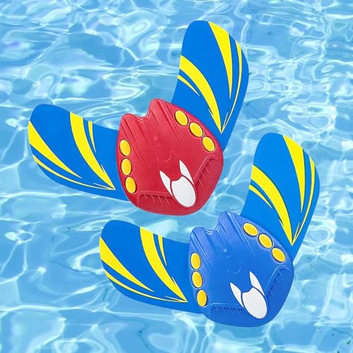 Giggleye Unterwasser Glider​​ ​​Tauchspielzeug für Kinder​​, ​​Teufel Fisch Schwimmbad Spielzeug, Pool Spielzeug, wasserspielzeug Jugendliche Kinder (2 PCS Rot und Blau) von Giggleye