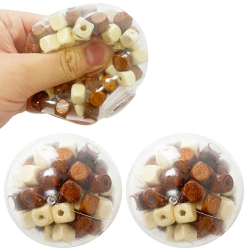 Stressball Erwachsene 2 Stück, Stressball mit Holzfüllung, Antistressball, knautschball stressball, Knisterball gegen Stress für Erwachsene ADHS, Angst, OCD Angst abbauen und Beruhigung Stressball Erwachsene 2 Stück, Stressball mit Holzfüllung, Antistressball, knautschball stressball, Knisterball gegen Stress für Erwachsene ADHS, Angst, OCD Angst abbauen und Beruhigung von Giggleye