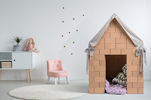 GIGI Bloks Spielhaus Kinder Indoor | Baukit mit 203 XXL Bausteine zum Erstellen von Papphaus für Kinder | Robustes Kinderbett Haus Konstruktionsspielzeug & Einfach zu Montierende Spielzelt GIGI Bloks Spielhaus Kinder Indoor | Baukit mit 203 XXL Bausteine zum Erstellen von Papphaus für Kinder | Robustes Kinderbett Haus Konstruktionsspielzeug & Einfach zu Montierende Spielzelt von Gigi Bloks