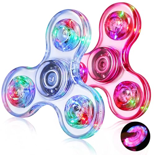 Gigilli Fidget Spinner 2 Pack,Party Favors LED Light Fidget Spinner Spielzeug für Kinder, Stressabbau Anti Angst sensorisches Spielzeug,Valentinstag Ostern Party Taschenfüller Geschenk,Rosa & Weiß Gigilli Fidget Spinner 2 Pack,Party Favors LED Light Fidget Spinner Spielzeug für Kinder, Stressabbau Anti Angst sensorisches Spielzeug,Valentinstag Ostern Party Taschenfüller Geschenk,Rosa & Weiß von Gigilli