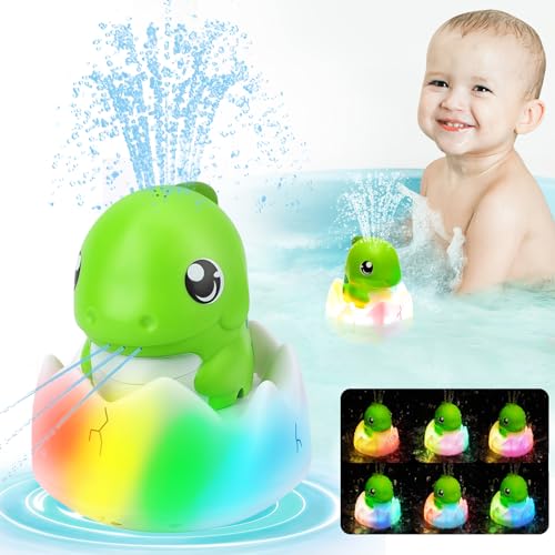 Wiederaufladbares Baby Badespielzeug, Dinosaurier Babyspielzeug-Geschenke leuchtendes Badespielzeug, Sprinkler Badewannenspielzeug für Kleinkinder Sprühwasser Badespielzeug Wiederaufladbares Baby Badespielzeug, Dinosaurier Babyspielzeug-Geschenke leuchtendes Badespielzeug, Sprinkler Badewannenspielzeug für Kleinkinder Sprühwasser Badespielzeug von Gigilli