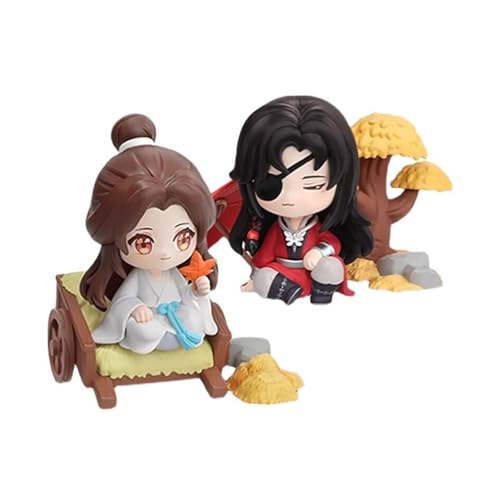 10 cm große Himmelsbeamte Segen Xie Lian & Hua Cheng Figur PVC-Statue Anime Figuren Actionfigur Modellsammlung Puppe Dekoration Spielzeug Geschenk (Größe: transparent) von Gigsja