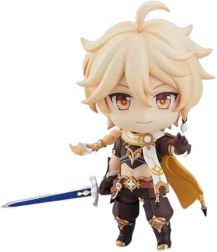 Aether, Lumine Q Version Actionfigur Statue Modell Cake Topper, PVC Anime Spiel Charakter Sammlung Figur Dekor Handwerk Geschenk 9,9 cm (Lumine) von Gigsja