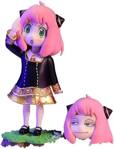 Anya Double Head with Bond Action Figure PVC Statue Anya Forger Anime Figures Model Collection Decoration Gift 11.9 cm (2) von Gigsja