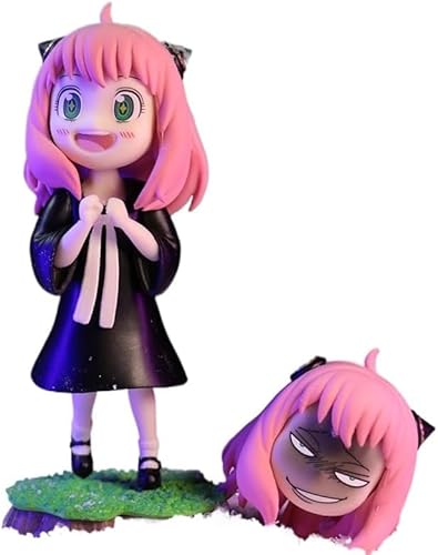 Anya Double Head with Bond Action Figure PVC Statue Anya Forger Anime Figures Model Collection Decoration Gift 11.9 cm (2) von Gigsja