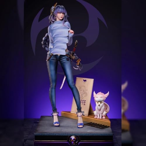 Genshin Impact Raiden Shogun Anime Actionfigur PVC Spielzeug Charakter Modell Dekoration Statue Geschenke Sammlerstücke 54 cm von Gigsja
