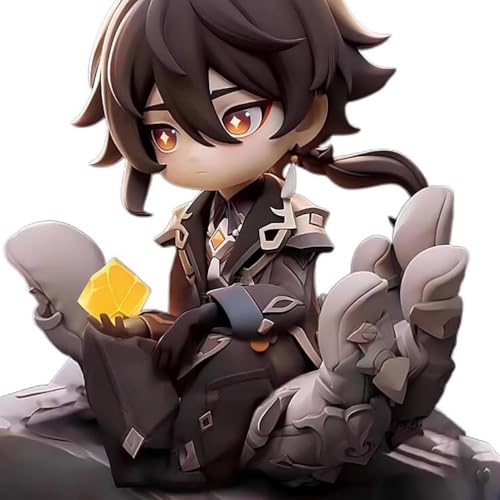 Genshin Impact Zhongli Anime Actionfigur PVC Spielzeug Charakter Modell Dekoration Statue Geschenke Sammlerstücke 13 cm von Gigsja
