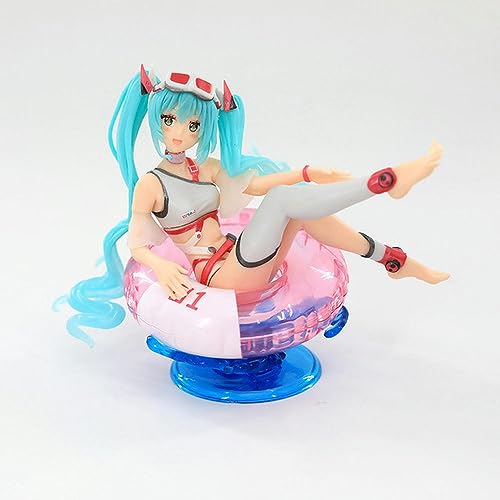 Gigsja 13 cm. Anime Hatsune Miku Schwimmring Pool Party Sitzende Haltung für Figma Action Figur Modell von Gigsja
