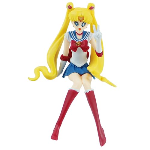 Gigsja 15cm,Anime Sailor Moon Tsukino Usagi Sitzen Ver. PVC Action Figur Sammlung Modell Spielzeug Geschenk von Gigsja