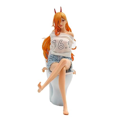 Gigsja 17cm Kettensäge Mann Power Sitzen auf der Toilette PVC Figur Puppe Desktop Modell Spielzeug Dekoration Sammlung Geschenk von Gigsja