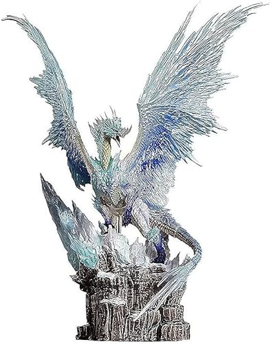 Gigsja 22 cm Monster Hunter Velkhana Actionfigur PVC Spielzeug Charakter Modell Dekoration Statue Geschenke Sammlerstücke (Farbe: Braun) von Gigsja