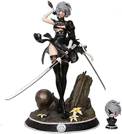 Gigsja 33 cm Anime Games NieR Automata Anime Figur Hunter 2b Yorha Nr. 2 Typ B Schöne Mädchen Actionfigur PVC Ausgezeichnetes Modell Spielzeug Puppe Erwachsene Sammlung Ornamente Statue in Geschenkbox von Gigsja