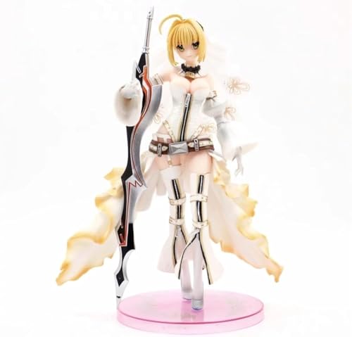 Gigsja Anime Charakter Saber Nero Hochzeitskleid Actionfigur niedlich und schön 9,9 Zoll PVC Modell Erwachsene Kollektion Geburtstagsgeschenk Höhe 9,9 Zoll von Gigsja