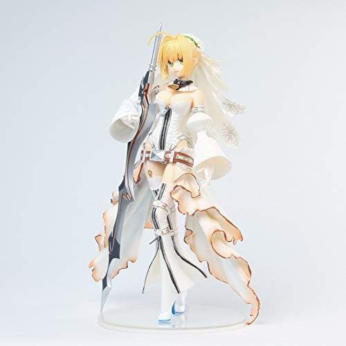 Gigsja Anime Girl Figure 24CM Anime Action Figure Flare Fate/Grand Order Saber Nero Claudius Bride Beautiful Girl PVC With Accessories Doll Collectible Model Standing Adult Toys Ornament Deluxe von Gigsja