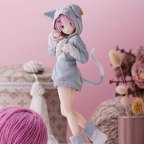 Gigsja Anime Girl Figure Ecchi Waifu Figure Japanese Anime Characters Re:Life In A Different World From Zero Rem Ram Beautiful Girl PVC Action Figure Model Toy Statue Boxed Children's Birthday Christm von Gigsja