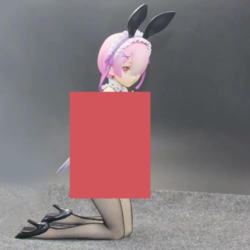 Gigsja Anime Girl Figure Ecchi Waifu Figure Japanese Anime Characters Re:life In A Different World From Zero Figures Rem Ram Beautiful Bunny Girl PVC Action Figure Collection Ornament Toy Doll Christm von Gigsja