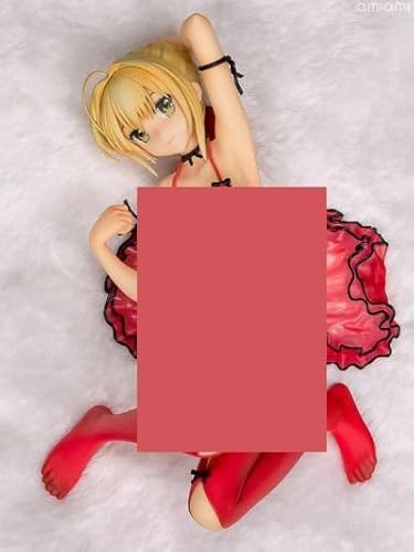 Gigsja Anime Girl Figure Ecchi Waifu Figure Japanese Anime Removable Nero Claudius Fate/stay Night Altria Saber Sleeping Beautiful Girl Action Figure PVC Character Model Adult Toy Statue Ornament Chri von Gigsja