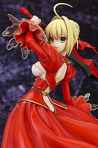 Gigsja Anime-Mädchen-Figur, 23 cm, Schicksal bleiben Nacht, extra roter Säbel, Nero Claudius, Caesar Augustus Germanicus, kämpft, schöne stehende Haltung des Mädchens, Ver PVC-Actionfigur, Modell von Gigsja