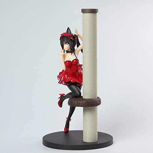 Gigsja Anime-Mädchen-Figur, 24,5 cm, Anime-Date-A Live, Kurumi Tokisaki 1/7 Katzenohr, rotes Dressing, Ver Pretty Girl, PVC-Modell, Actionfigur, Erwachsene, Spielzeug, Puppe, Statue, Ornamente von Gigsja