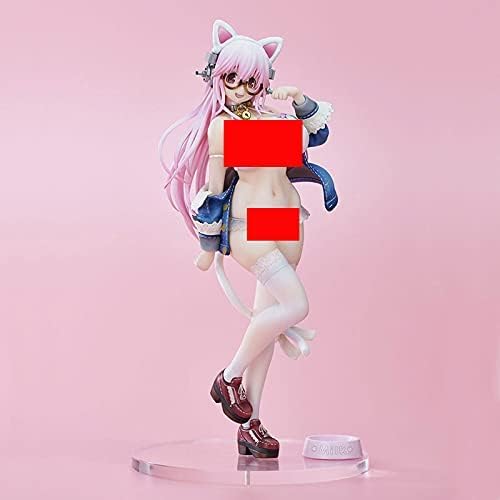 Gigsja Exquisite Actionfiguren Nitro Super Sonico weiße Katze, schöne stehende Haltung für Mädchen, PVC-Actionfiguren für Erwachsene, Spielzeug, Desktop-Statue, Ornamente, Sammlerstück, Modell, Statue von Gigsja