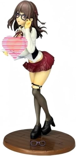 Gigsja Figuren Anime Figuren Bibliothekarin Brille Mädchen Charakter Bemalte Figur Modus Spielzeug Modell PVC Anime Sammlerstücke Höhe 23cm / 9 Zoll von Gigsja