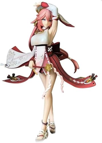 Gigsja Yae Miko PVC Action Statue Model Figur, Dancing Yae Anime Game Character Collection Figur Dekoration Geschenk 25,9 cm von Gigsja