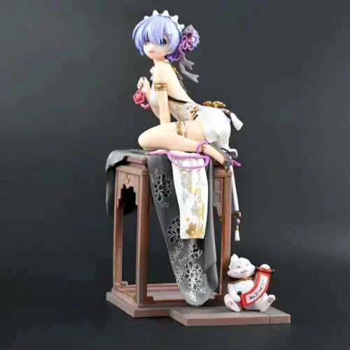 Gigsja Zero Emilia Rem Cheongsam Dress Figure Anime Figure Model Decoration Collectible Gifts 22cm (B) von Gigsja