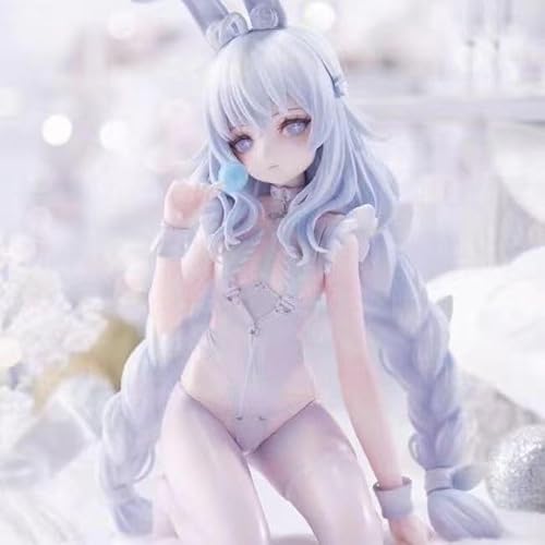 Gigsja azur Lane MNF Le Malin Bunny Lazy White Rabbit Actionfigur kniend Ver Model Desktop Ornament Geschenk 16 cm von Gigsja