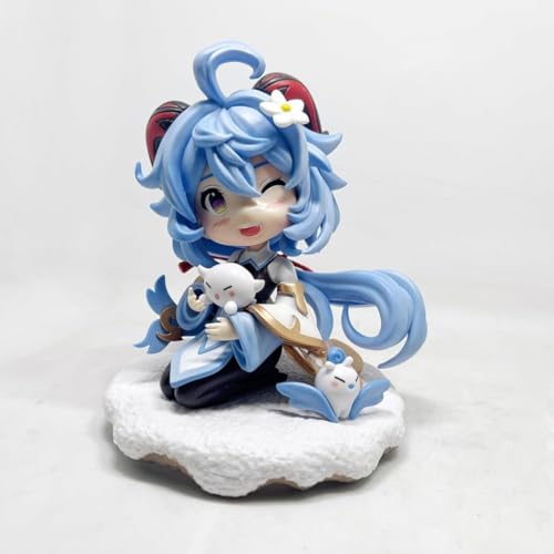 Hutao Ganyu Q Version Anime Figur Modell Statue Cosplay PVC Actionfigur Modell Spielzeug Figur Sammlung Dekoration Geschenk 16.0 cm (HuTao) von Gigsja