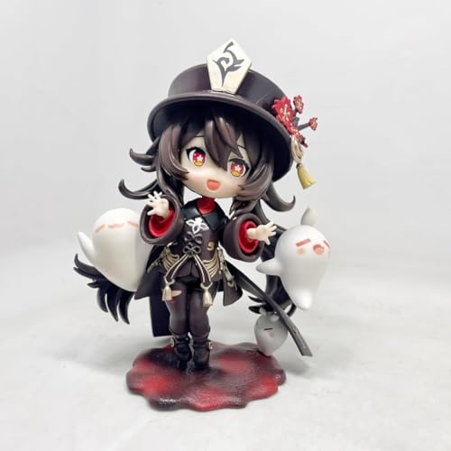 Hutao Ganyu Q Version Anime Figur Modell Statue Cosplay PVC Actionfigur Modell Spielzeug Figur Sammlung Dekoration Geschenk 16.0 cm (HuTao) von Gigsja