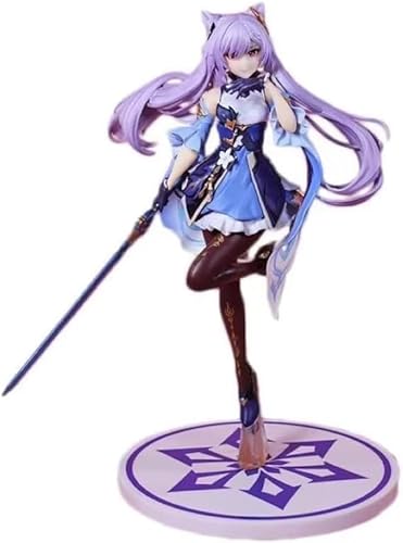 Keqing Swings Schwert PVC Cartoon Action Figur, Anime Figuren Spiel Charakter Statue Sammlerstück Modell Dekoration für Fans Geschenk 26,9 cm von Gigsja