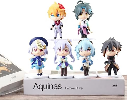 Liyue Chapter Actionfiguren-Set, Zhongli Qiqi Anime-Figuren, Figur, PVC-Statue, Sammlung, Dekoration, Modell, Geschenk, 6,1 cm (A) von Gigsja