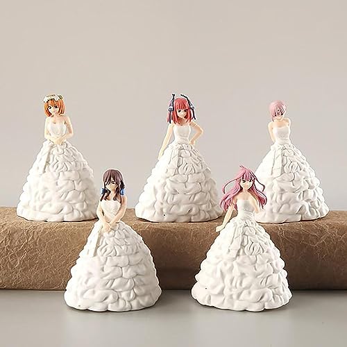 The Quintessential Quintuplets Actionfiguren, Anime-Modellstatue, PVC, umweltfreundliche Materialien, geeignet für Zuhause, Büro, Schreibtisch, dekorative Ornamente, Spielzeug, 10 cm, 5 Stück von Gigsja