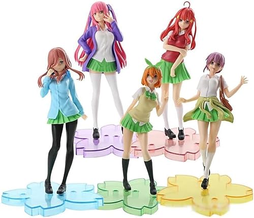 The Quintessential Quintuplets Actionfiguren, Anime-Modellstatue, PVC, umweltfreundliche Materialien, geeignet für Zuhause, Büro, Schreibtisch, dekorative Ornamente, Spielzeug, 18 cm, 5 Stück von Gigsja