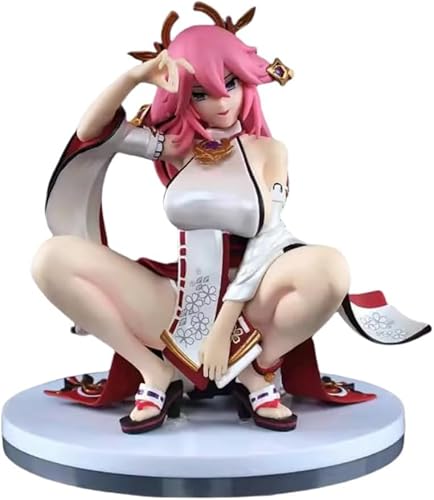 Yae Miko Hockende PVC-Actionfigur, Statue, Modellauto, Ornament, Anime-Spielfigur, Sammlung, Dekoration, Geschenk, 15 cm von Gigsja