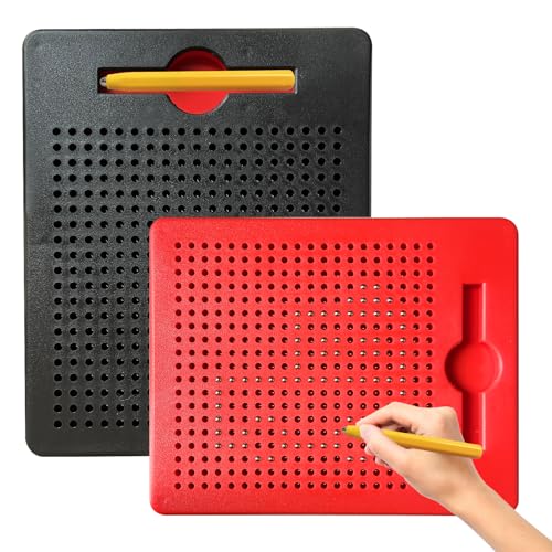 2 Stück Magnetische Zeichenbretter,Magnetisches Zeichenbrett aus Stahlkugel,Zaubertafel,Pädagogische Zeichentablett,Magnet Spiel mit Kugeln und magnetischem Stift für Kinder Schul Familie(Rot,Schwarz) 2 Stück Magnetische Zeichenbretter,Magnetisches Zeichenbrett aus Stahlkugel,Zaubertafel,Pädagogische Zeichentablett,Magnet Spiel mit Kugeln und magnetischem Stift für Kinder Schul Familie(Rot,Schwarz) von Gigtoop