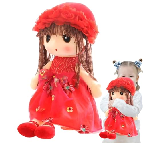 Gihioue Baby Puppe Für Mädchen | Weiches Kuscheltier | Niedliche Mädchenfigur Schlafbegleiter Für Kleinkinder Kinderzimmer Wohnzimmer Deko Geburtstag Weihnachten Geschenk - Für Schlafzimmer Sofa von Gihioue