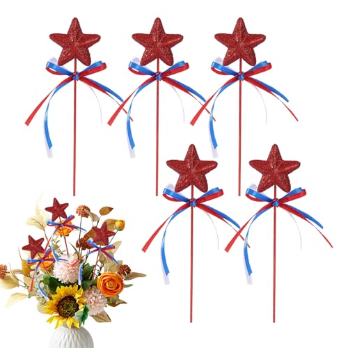 Gihioue Sternstäbe für Kinder | Funkelnder Sternfeen- – 5 x elegante, bezaubernde Partybevorzugung, glitzernd für Cosplay, Halloween, Festzug, Parade, Fotoshooting von Gihioue